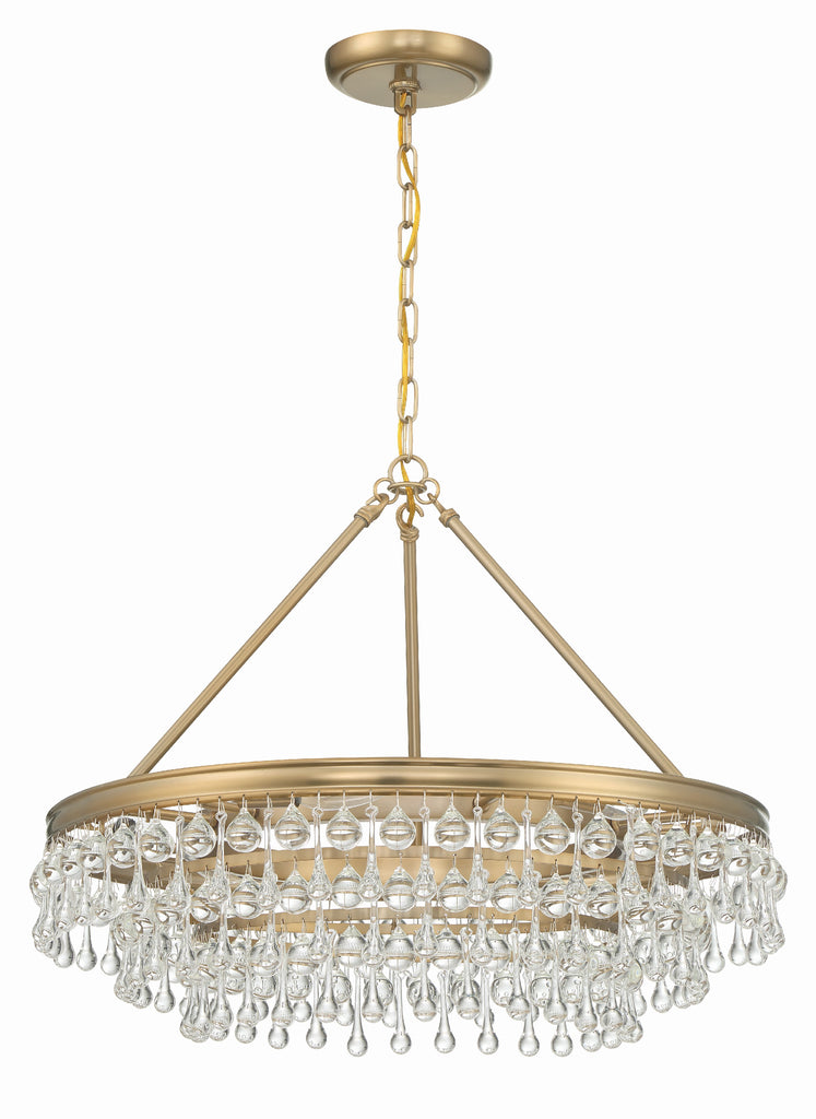 Calypso 6 Light Vibrant Gold Chandelier Crystorama