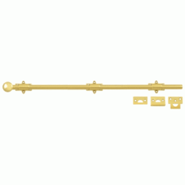 24 Inch Deltana Heavy Duty Surface Bolt (Polished Brass Finish) DELTANA