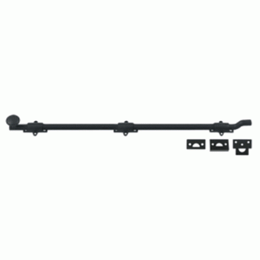 26 Inch Deltana Offset Heavy Duty Surface Bolt (Flat Black Finish) DELTANA