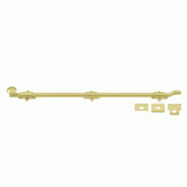 26 Inch Deltana Offset Heavy Duty Surface Bolt (Polished Brass Finish) DELTANA