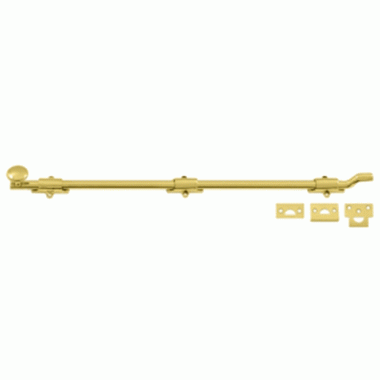 26 Inch Deltana Offset Heavy Duty Surface Bolt (Polished Brass Finish) DELTANA