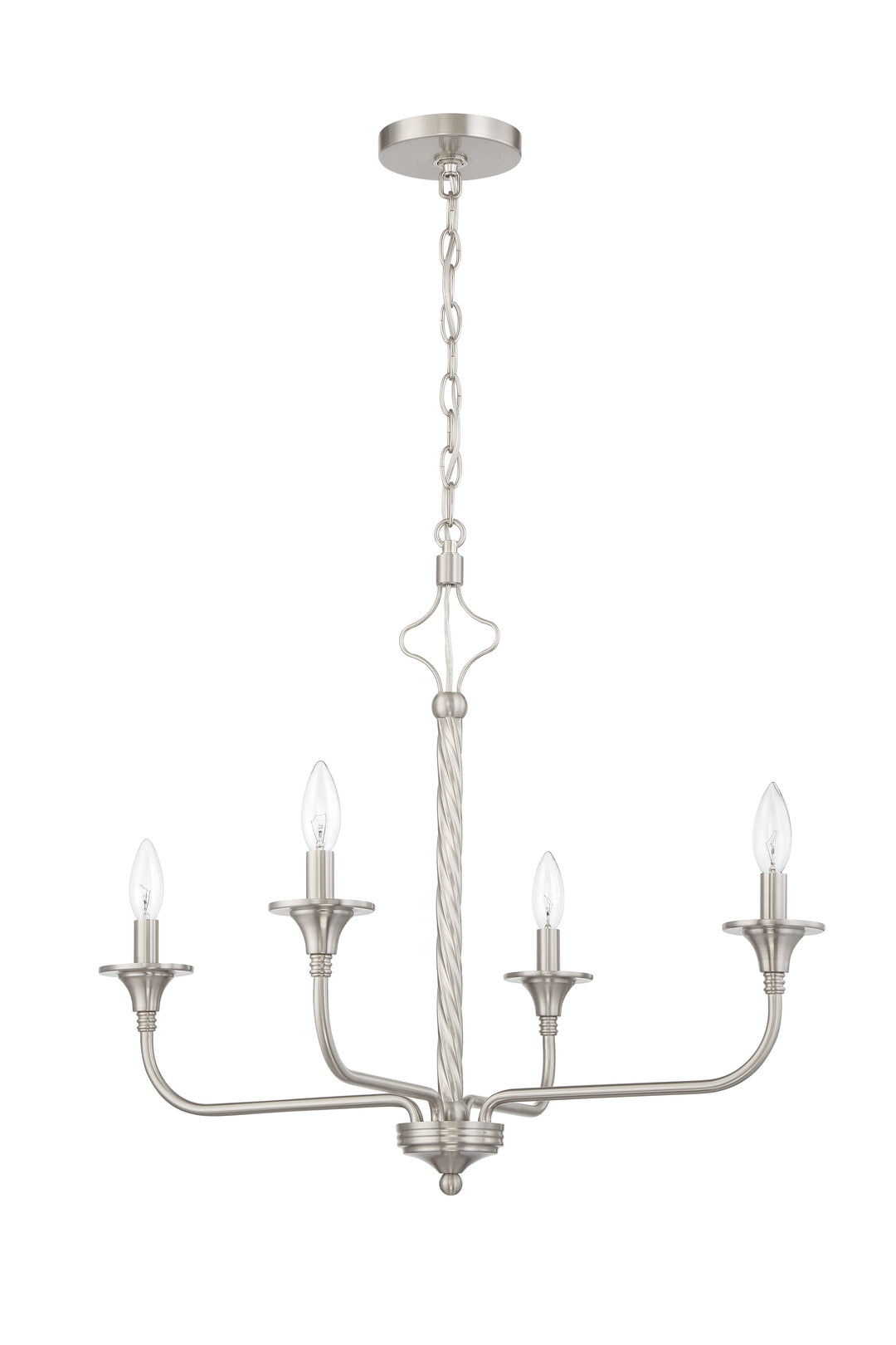 Jolenne 4 Light Chandelier in Brushed Polished Nickel CRAFTMADE