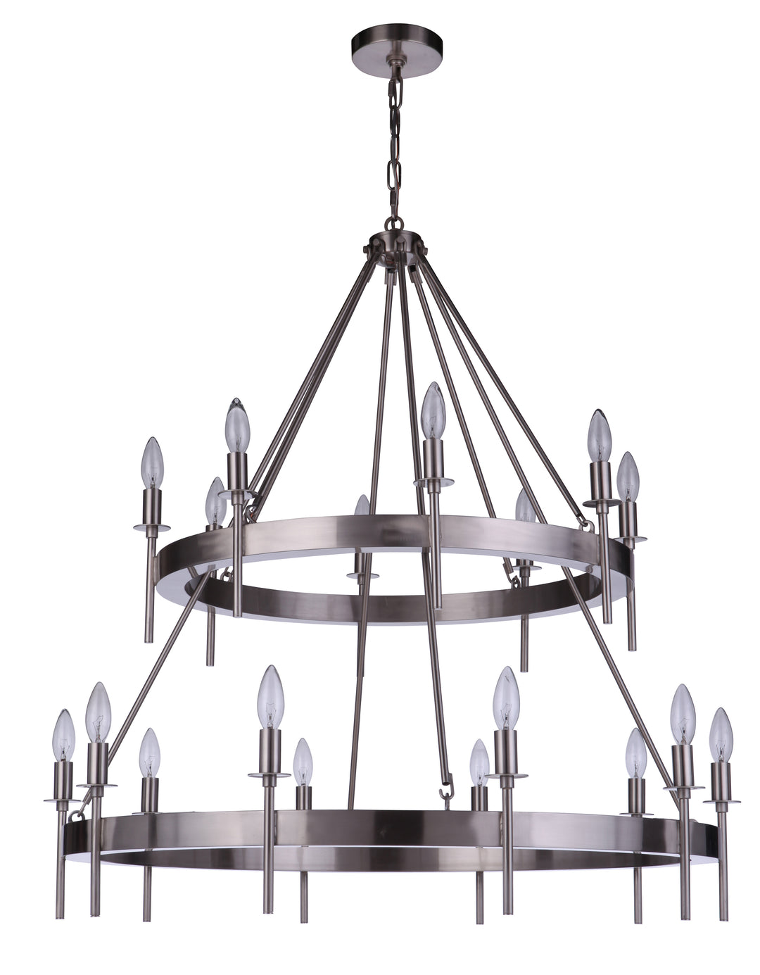 Larrson 18 Light Chandelier in Brushed Polished Nickel CRAFTMADE