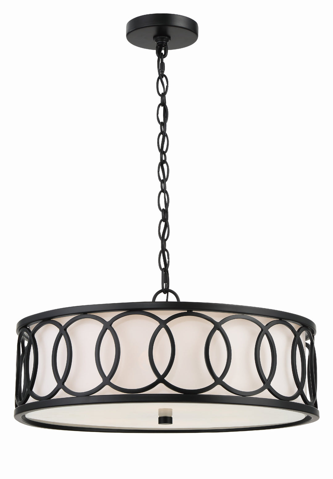 Libby Langdon Graham 6 Light Matte Black Chandelier Crystorama