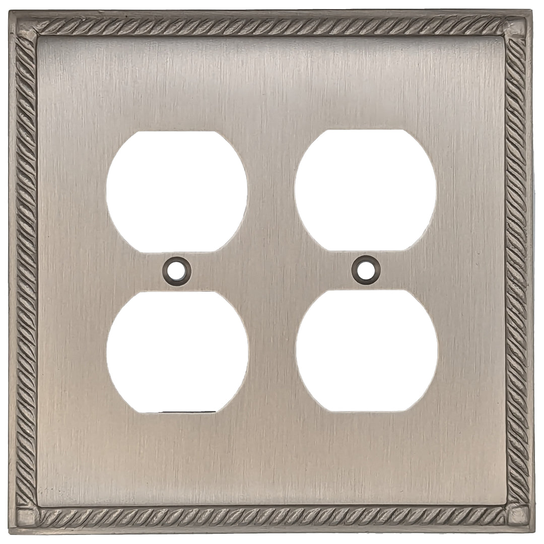 English Georgian Roped Wall Plate (Satin Nickel) COPPER MOUNTAIN HARDWARE