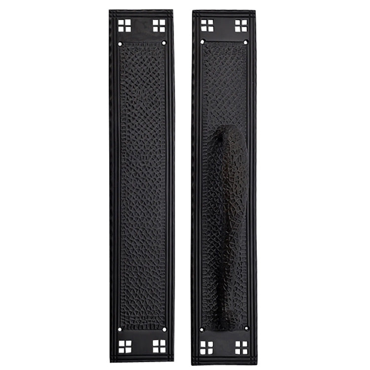 18 Inch Craftsman Style Door Pull & Push Plate Set COPPER MOUNTAIN HARDWARE