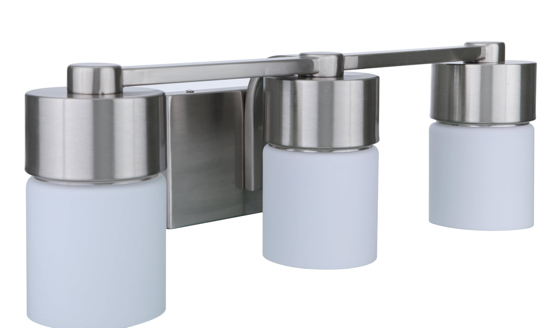 District 3 Light Vanity in Brushed Polished Nickel CRAFTMADE