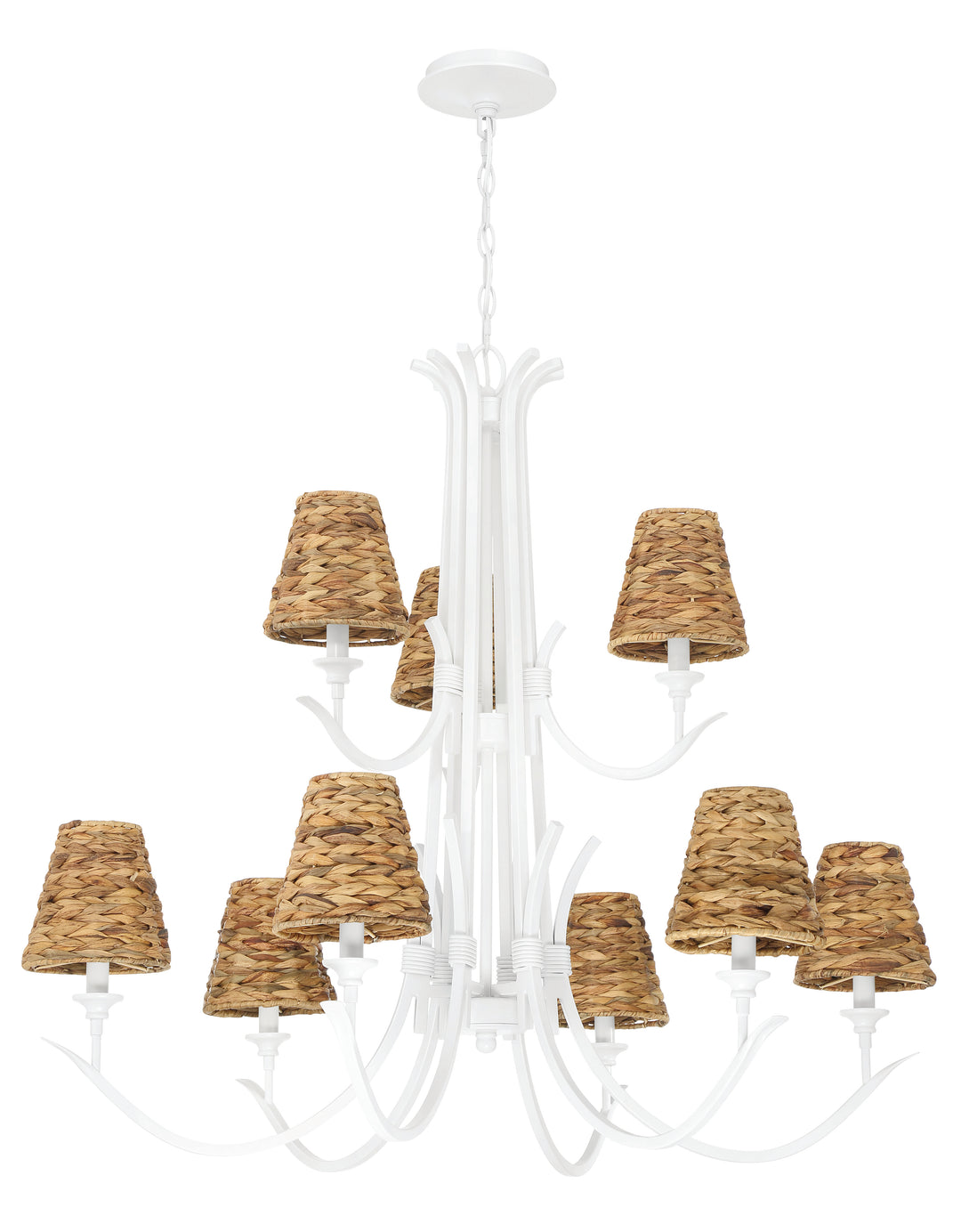 Kokomo 9 Light Chandelier in Matte White CRAFTMADE