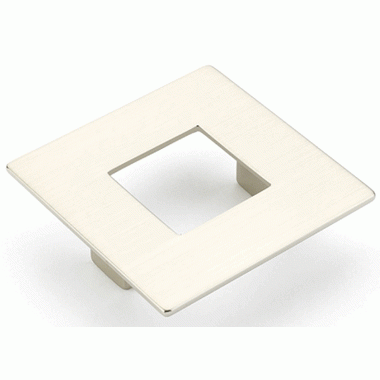 3 1/2 Inch (2 1/2 Inch c-c) Finestrino Square Pull (Brushed Nickel Finish) SCHAUB