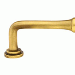 3 1/2 Inch (3 Inch c-c) Solid Brass Spindle Pull (Antique Brass Finish) EMTEK