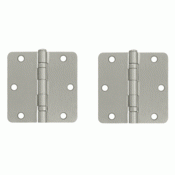 3 1/2 Inch x 3 1/2 Inch Ball Bearing Steel Hinge (Brushed Nickel Finish) DELTANA