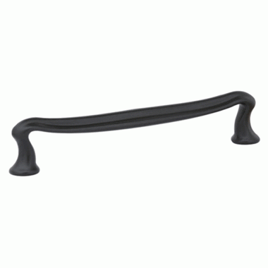 3 3/4 Inch (3 Inch c-c) Tuscany Bronze Art Nouveau Pull (Matte Black Finish) EMTEK