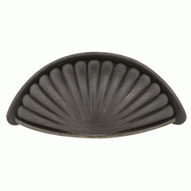 3 3/8 Inch (3 Inch c-c) Tuscany Bronze Fluted Bin Pull (Medium Bronze Finish) EMTEK