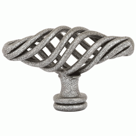 3 3/8 Inch Wrought Steel Bastogne Knob (Satin Steel Finish) EMTEK