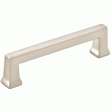 3 7/8 Inch (3 1/2 Inch c-c) Solid Brass Alexander Pull (Brushed Nickel Finish) EMTEK