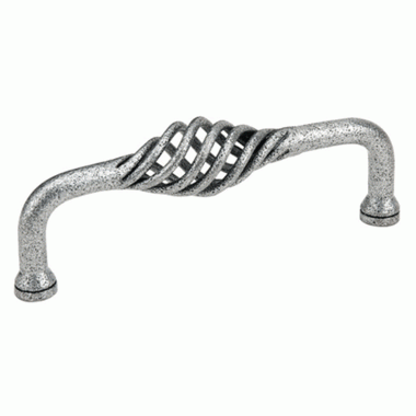 3 7/8 Inch (3 1/2 Inch c-c) Wrought Steel Lafayette Fixed Pull (Satin Steel Finish) EMTEK