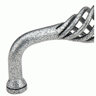 3 7/8 Inch (3 1/2 Inch c-c) Wrought Steel Lafayette Fixed Pull (Satin Steel Finish) EMTEK