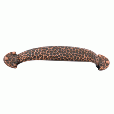 Emtek Arts & Crafts 3 7/8 Inch (3 Inch c-c) Solid Brass Hammered Drawer Pull (Oil Rubbed Bronze Finish) EMTEK