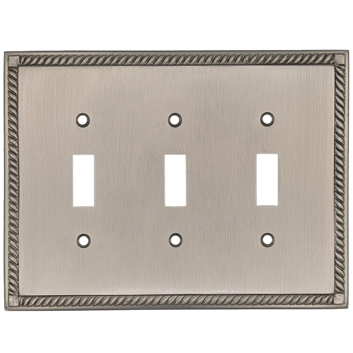 English Georgian Roped Wall Plate (Satin Nickel) COPPER MOUNTAIN HARDWARE