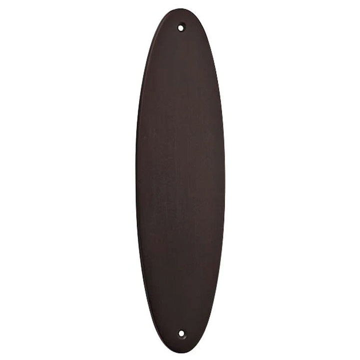 11 Inch Solid Brass Traditional Oval Push Plate (Several Finishes Available) COPPER MOUNTAIN HARDWARE