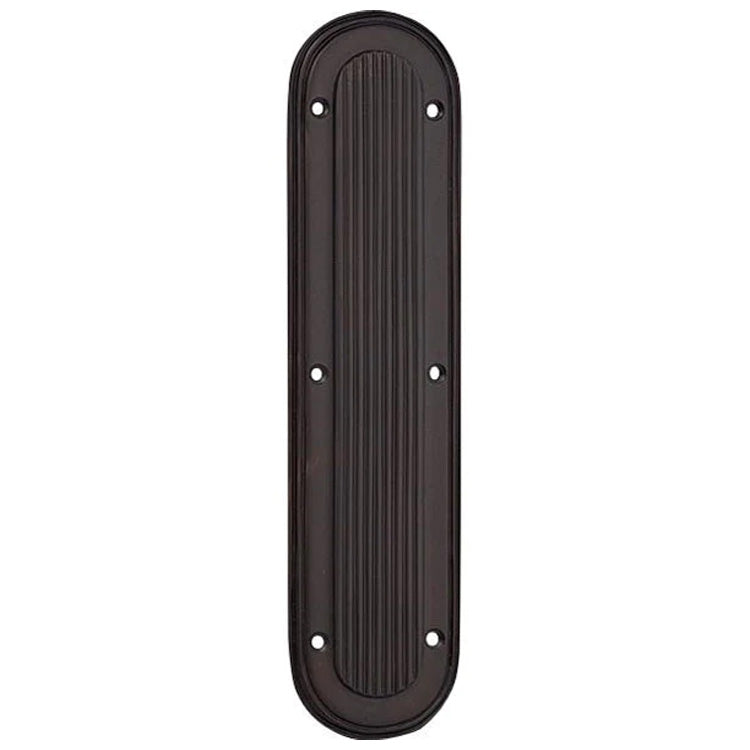 COPPER MOUNTAIN HARDWARE 10 1/2" Classic Art Deco Solid Brass Push Plate in Several Finishes
