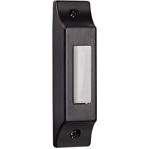 Surface Mount Die-Cast Builder's Series LED Lighted Push Button in Matte Black CRAFTMADE