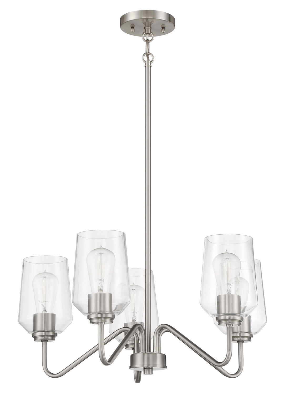 Shayna 5 Light Chandelier in Brushed Polished Nickel CRAFTMADE