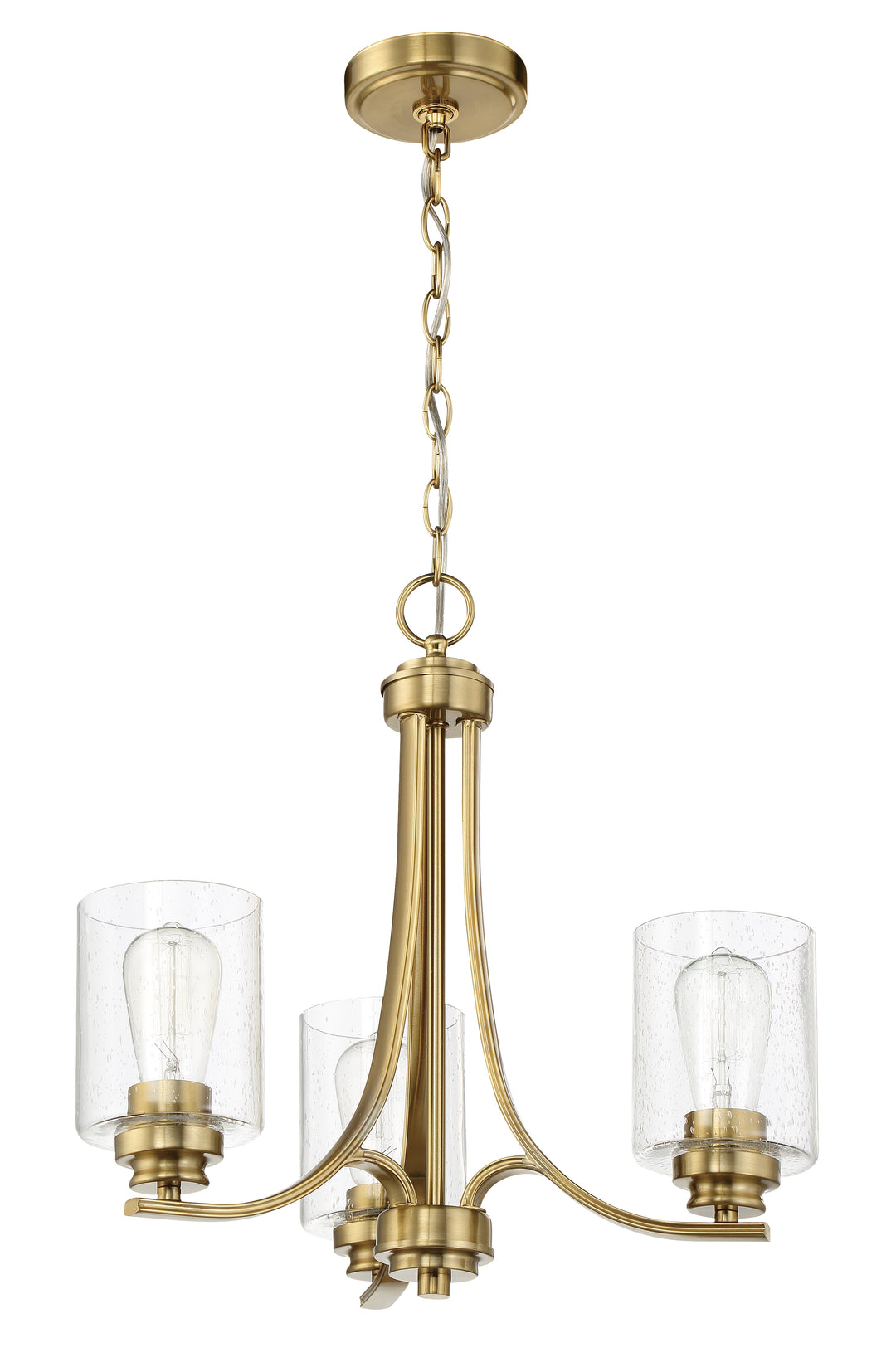 Bolden 3 Light Chandelier in Satin Brass CRAFTMADE