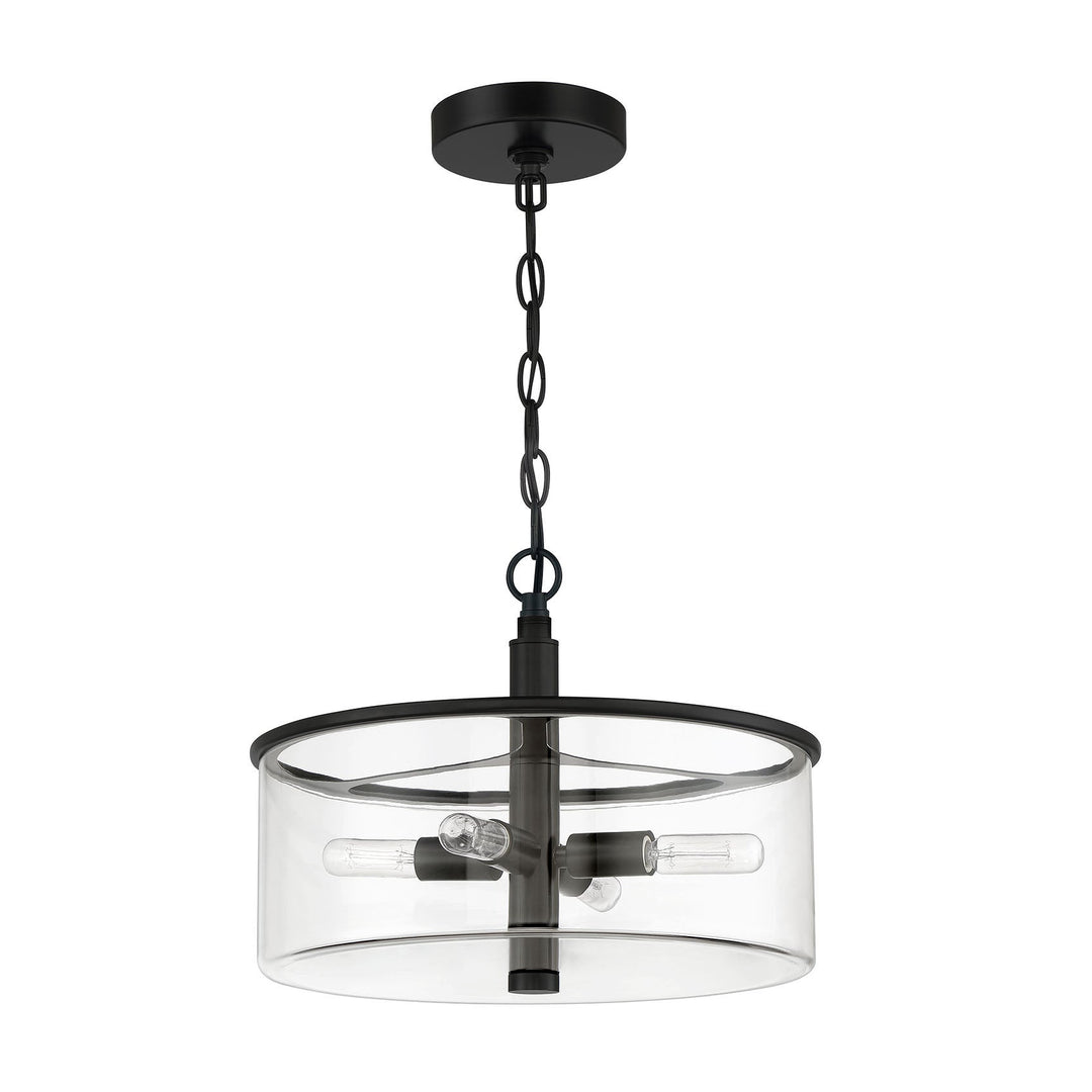 Hailie 4 Light Convertible Semi Flush in Flat Black CRAFTMADE