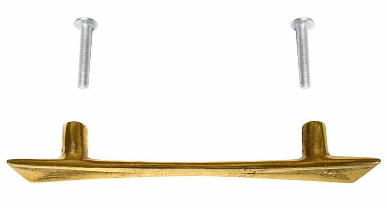 4 1/2 Inch (3 Inch c-c) Pyramid Curve Handle COPPER MOUNTAIN HARDWARE