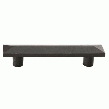 4 1/2 Inch (3 Inch c-c) Sandcast Bronze Pyramid Pull (Matte Black) EMTEK