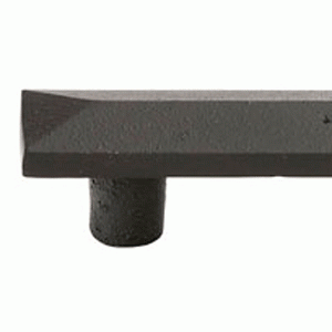 4 1/2 Inch (3 Inch c-c) Sandcast Bronze Pyramid Pull (Matte Black) EMTEK