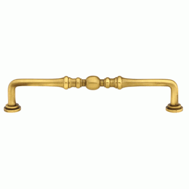 4 1/2 Inch (4 Inch c-c) Solid Brass Spindle Pull Antique Brass Finish EMTEK