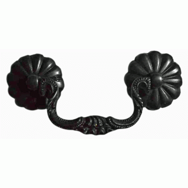 4 1/2 Inch Beaded Victorian Bail Pull with Petal Mount (Oil Rubbed Bronze) COPPER MOUNTAIN HARDWARE