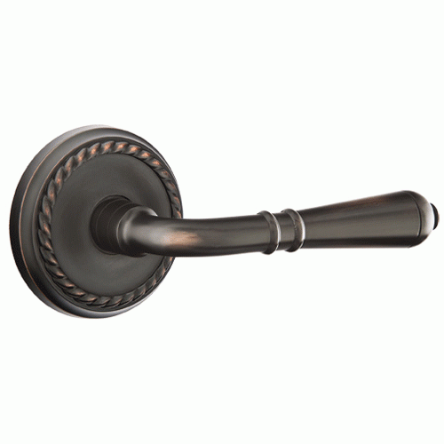 Emtek Solid Brass Turino Lever With Rope Rosette (Many Finishes Available) EMTEK