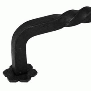 4 1/4 Inch (4 Inch c-c) Wrought Steel San Carlos Style Fixed Pull (Matte Black Finish) EMTEK