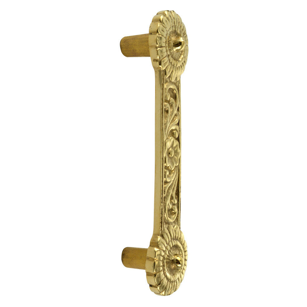 4 1/4 Inch Overall (3 3/8 Inch c-c) Solid Brass Unique Circle Pull Handle