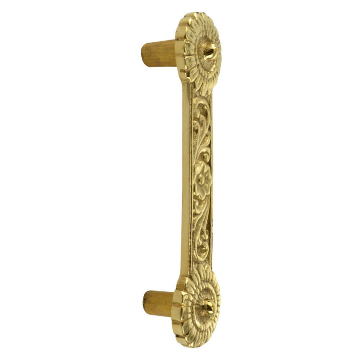 4 1/4 Inch Overall (3 3/8 Inch c-c) Solid Brass Unique Circle Pull Handle
