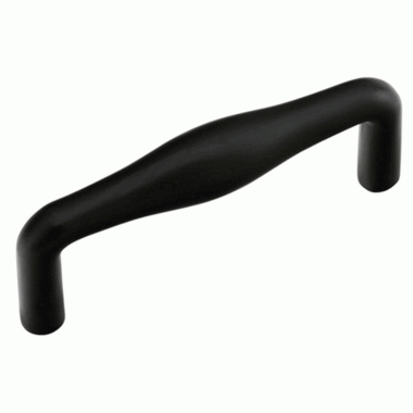 Emtek 4 1/4 Inch Overall (4 Inch c-c) Dane Pull (Matte Black Finish) EMTEK