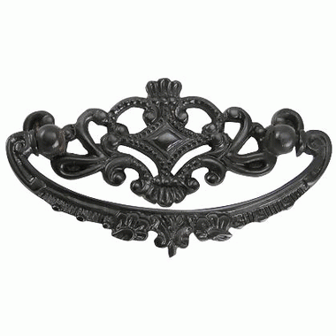 4 1/8 Inch Overall (3 Inch c-c) Solid Brass Ornate Victorian Pull (Oil Rubbed Bronze Finish) COPPER MOUNTAIN HARDWARE