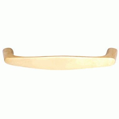 4 Inch Overall (3 3/4 Inch c-c) Solid Brass Traditional Pull (Polished Brass Finish) COPPER MOUNTAIN HARDWARE