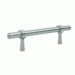 4 3/4 Inch Deltana Solid Brass Adjustable Pull (Brushed Chrome Finish) DELTANA