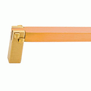 4 3/8 Inch (4 Inch c-c) Solid Brass Mortise & Tenon Pull (Satin Brass Finish) EMTEK