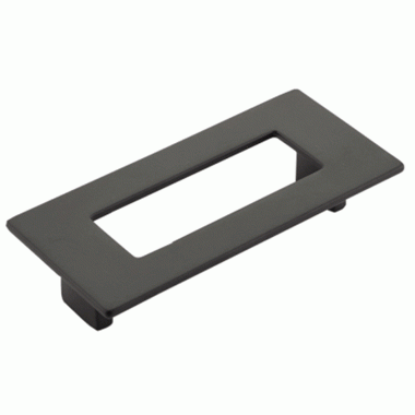 4 5/8 Inch (3 3/4 Inch c-c) Finestrino Rectangle Pull (Matte Black Finish) SCHAUB