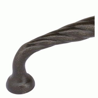 4 5/8 Inch (4 Inch c-c) Tuscany Bronze Twist Drop Pull (Medium Bronze Finish) EMTEK