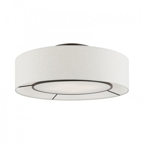 4 Light English Bronze Semi-Flush Livex