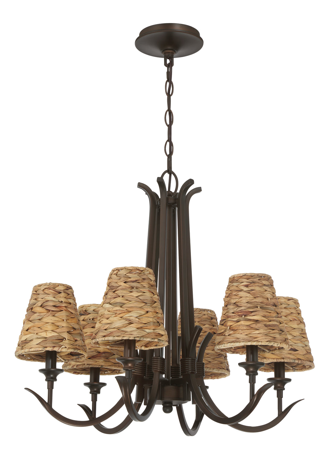 Kokomo 6 Light Chandelier in Aged Bronze Brushed CRAFTMADE