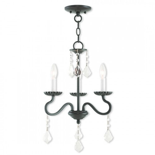 3 Light English Bronze Chandelier Livex