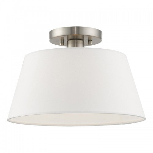 1 Light Brushed Nickel Ceiling Mount Livex