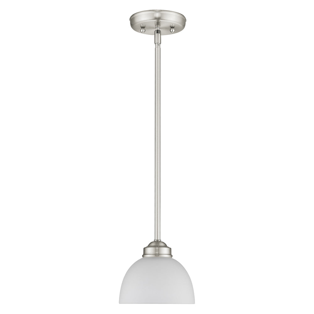 1 Light Brushed Nickel Single Pendant Livex